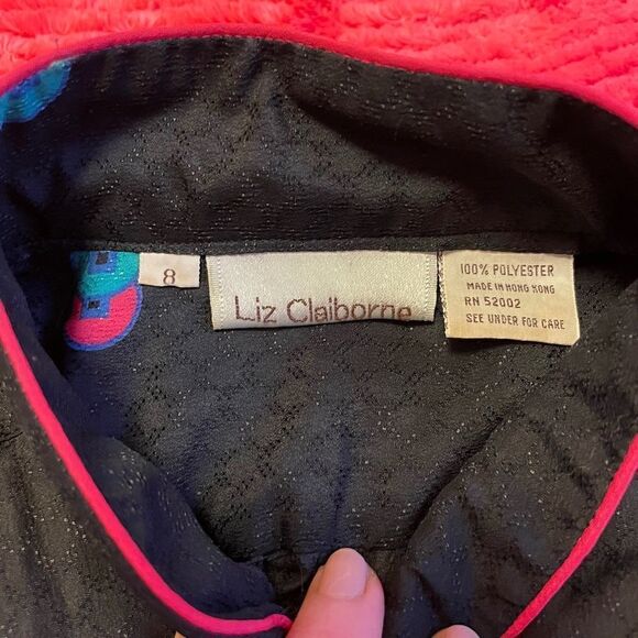 Vintage Liz Claibourne 8 retro blouse - Picture 2 of 5